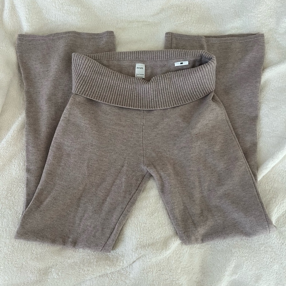 Gilly Hicks Brown Boot Cut Pants with Ribbed Waistband